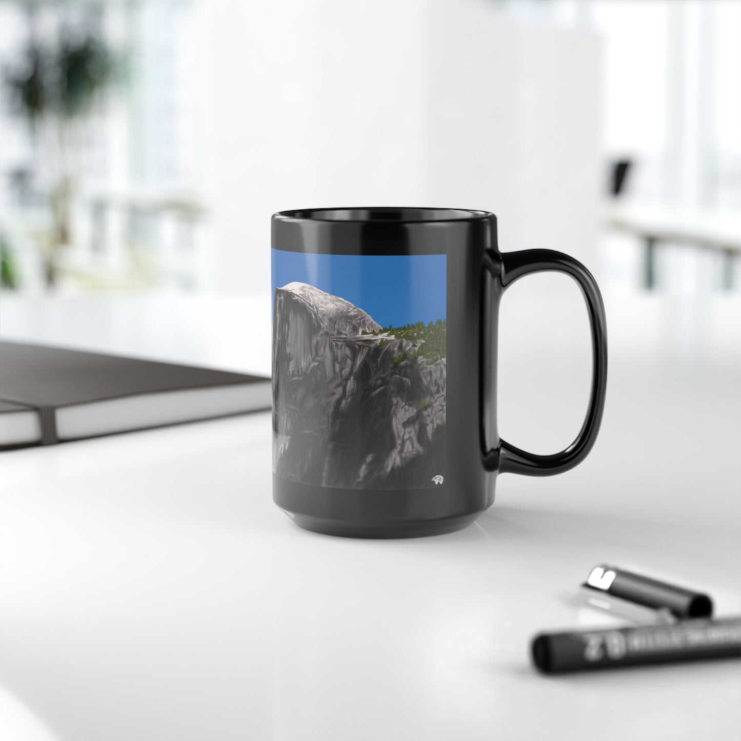 Snow-Capped Dome Black Mug (11oz, 15oz)