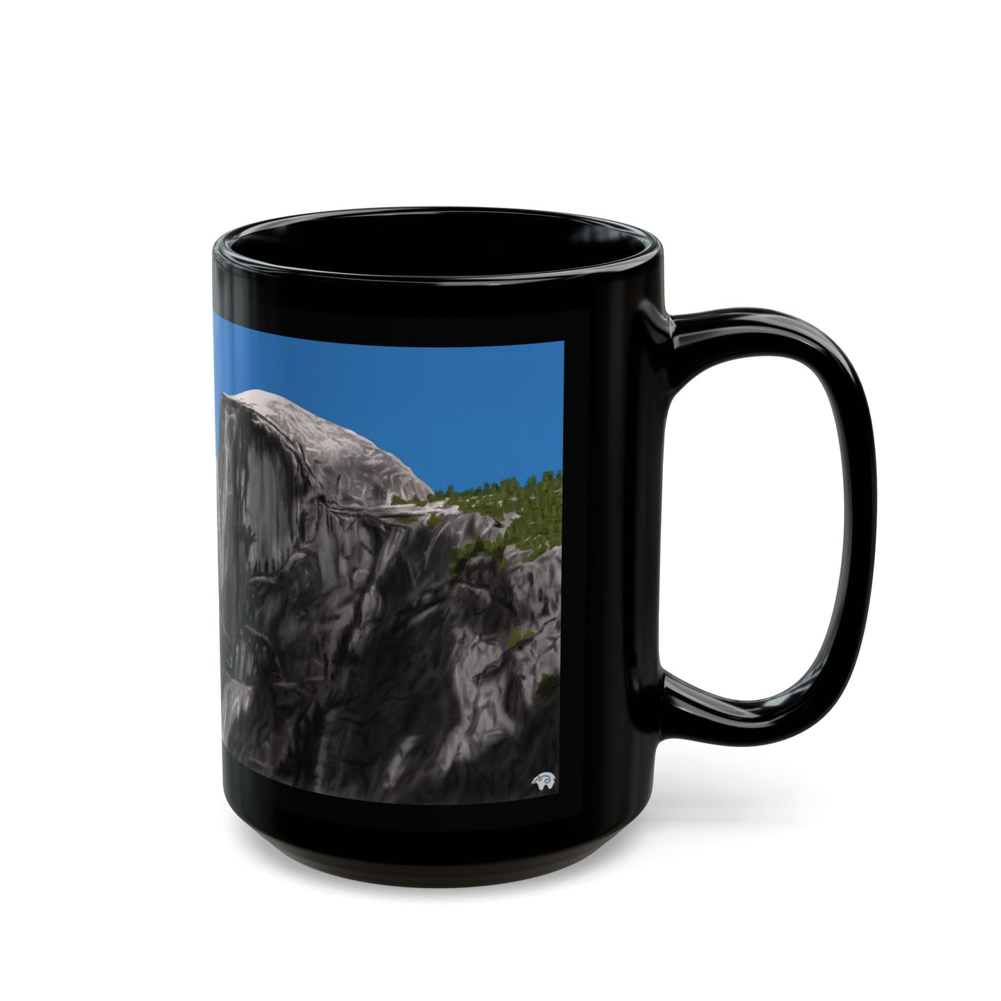 Snow-Capped Dome Black Mug (11oz, 15oz)