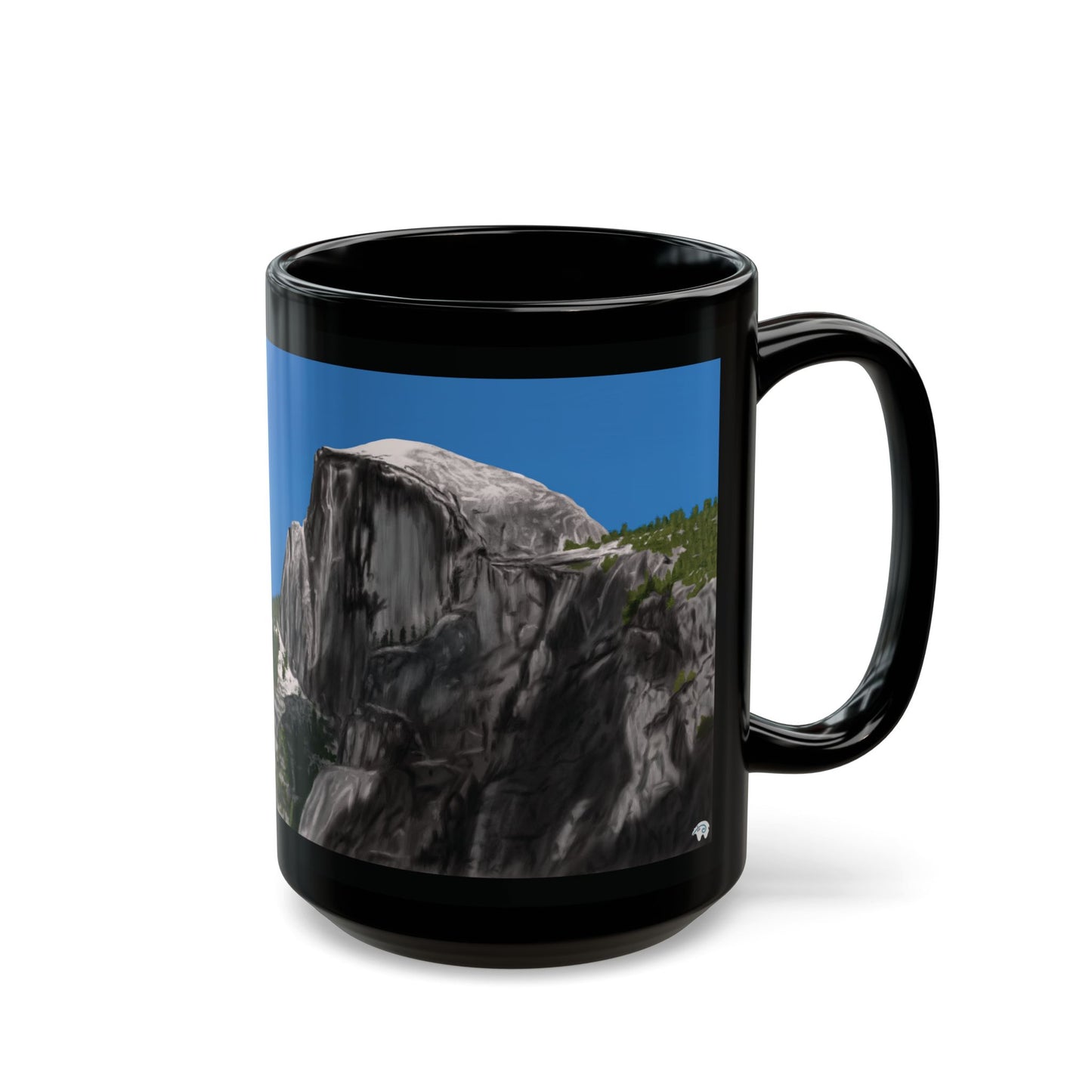 Snow-Capped Dome Black Mug (11oz, 15oz)