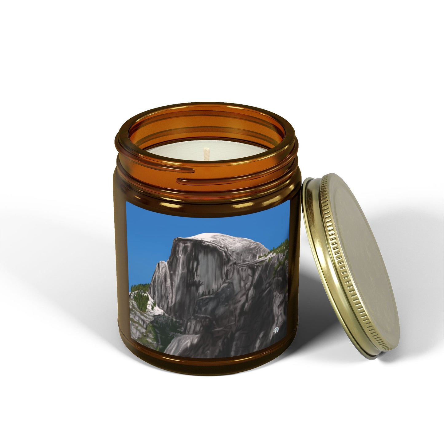 Snow-Capped Dome Scented Candles, Coconut Apricot Wax (4oz, 9oz)