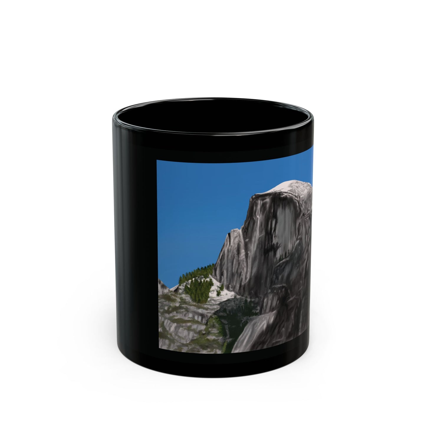 Snow-Capped Dome Black Mug (11oz, 15oz)