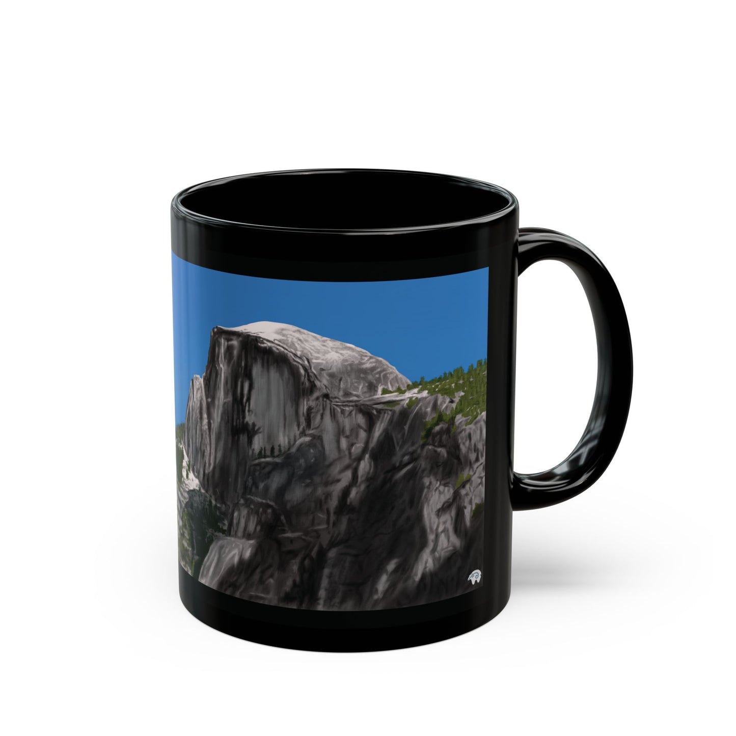Snow-Capped Dome Black Mug (11oz, 15oz)
