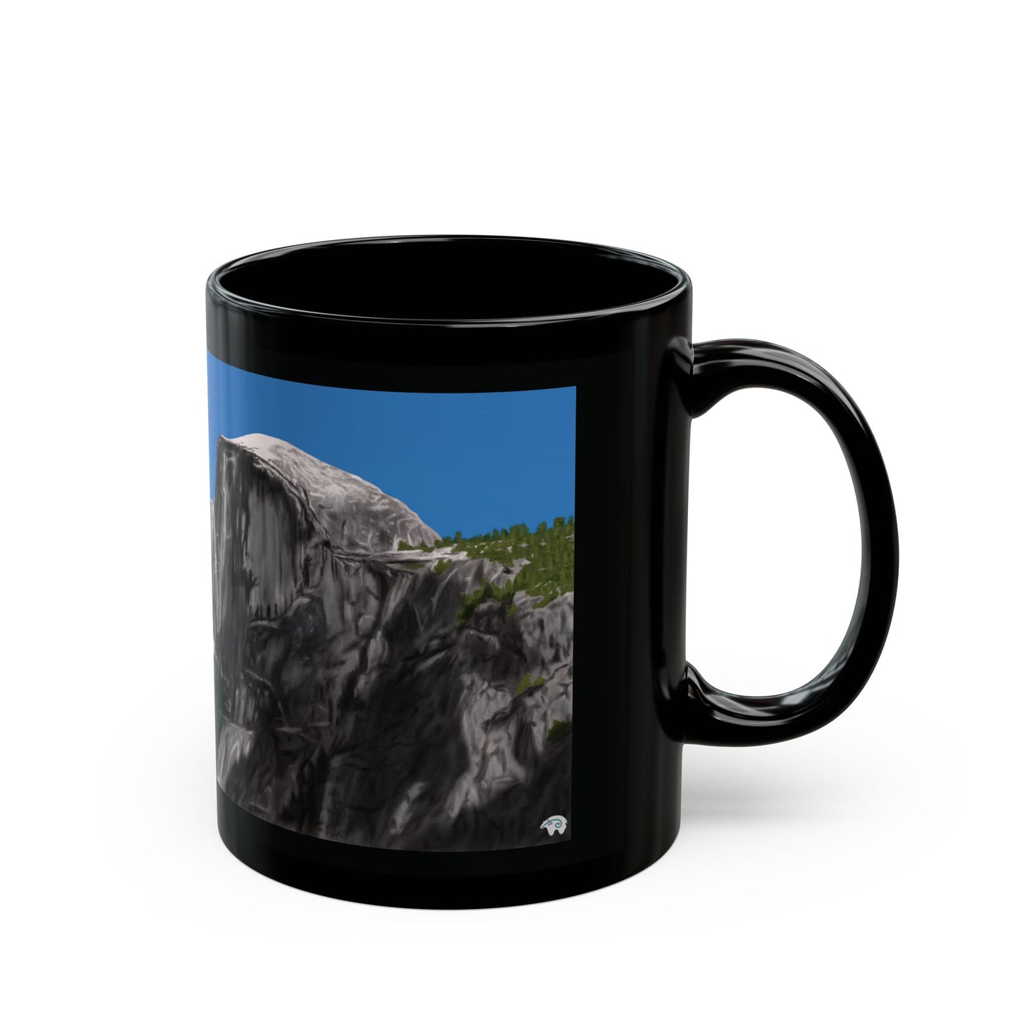Snow-Capped Dome Black Mug (11oz, 15oz)