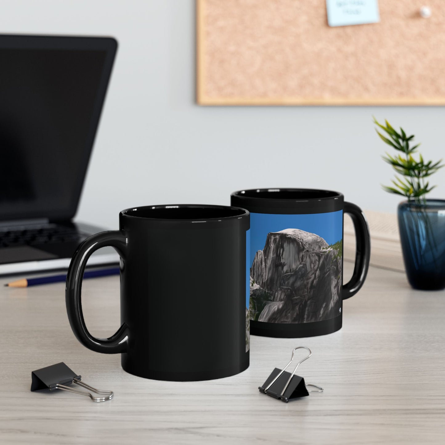 Snow-Capped Dome Black Mug (11oz, 15oz)