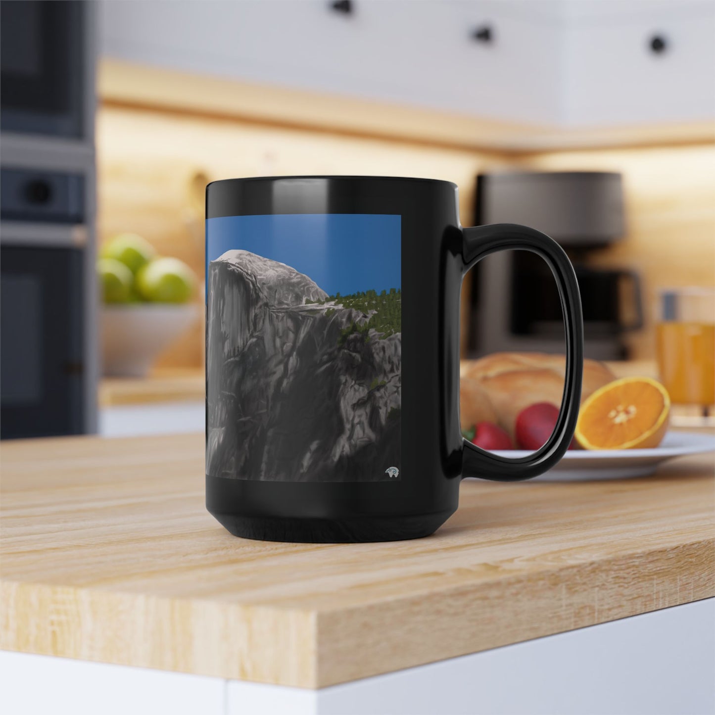 Snow-Capped Dome Black Mug (11oz, 15oz)