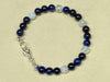 Sapphire Blue Tiger's Eye & Snow White Cracked Ice Quartz Bracelet