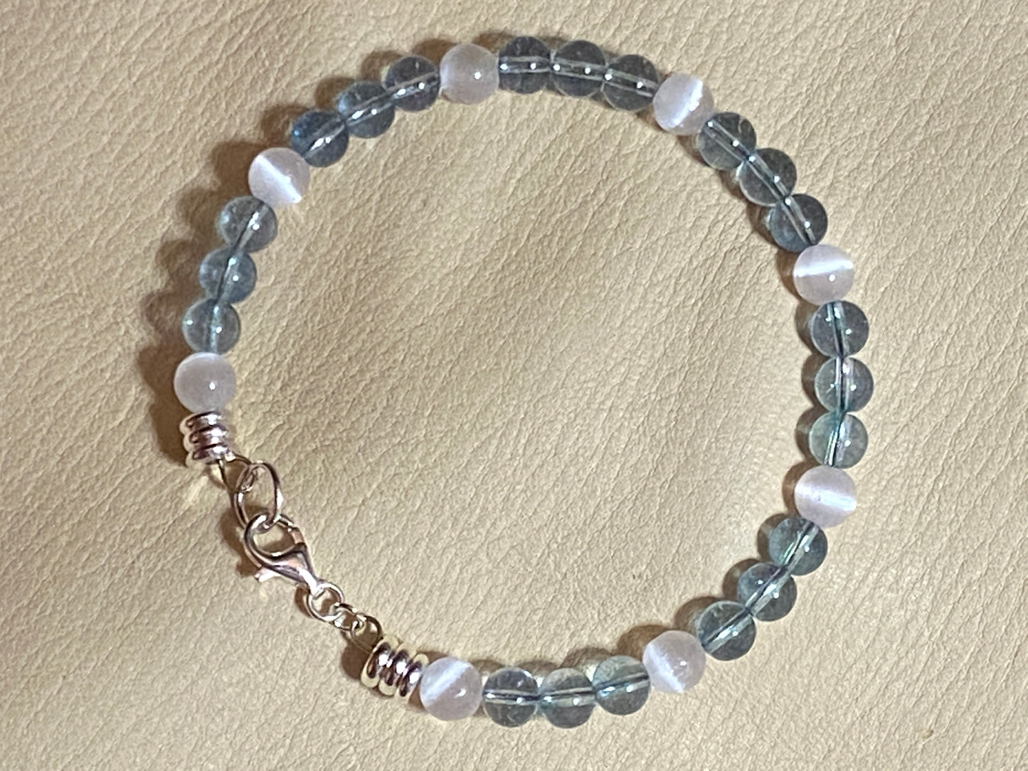 Blue Topaz & Selenite Bracelet