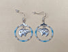 Zuni-Style Bear & Seed Bead Hoop Earrings