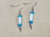 White Hairpipe, Kingman Turquoise, & Arrowhead Earrings