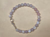 Single Strand Lavendar Jade, Snow Quartz, & Rose Quartz Bracelet