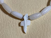 Snow Quartz Bracelet with White Troca Shell Eagle/Bird Pendant