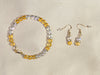 Citrine & Angel Aura Quartz Bracelet & Earrings Set