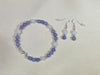 Purple Blue Jade & White Jade Bracelet & Earring Set