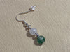 Forest Green Cloudy Malaysian Jade & White Jade Bracelet & Earrings Set