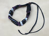 Black Hairpipe, Amethyst & Selenite Cuff Bracelet