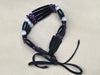 Black Hairpipe, Amethyst & Selenite Cuff Bracelet