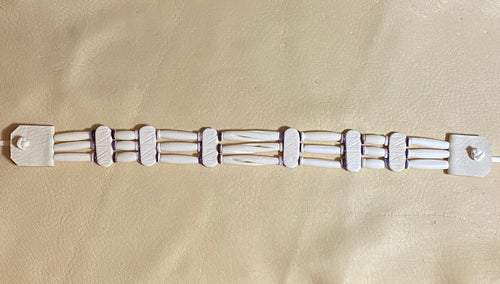 White Hairpipe & Wampum Choker Necklace