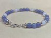 Purple Blue Jade & White Jade Bracelet & Earring Set
