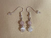 Rose Quartz, Silver, & Selenite Earrings