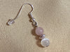 Rose Quartz, Silver, & Selenite Earrings