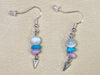 Selenite, Turquoise, Rose Quartz & Arrowhead Earrings with Sterling Silver Hooks
