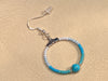 Turquoise & Seed Bead Hoop Earrings