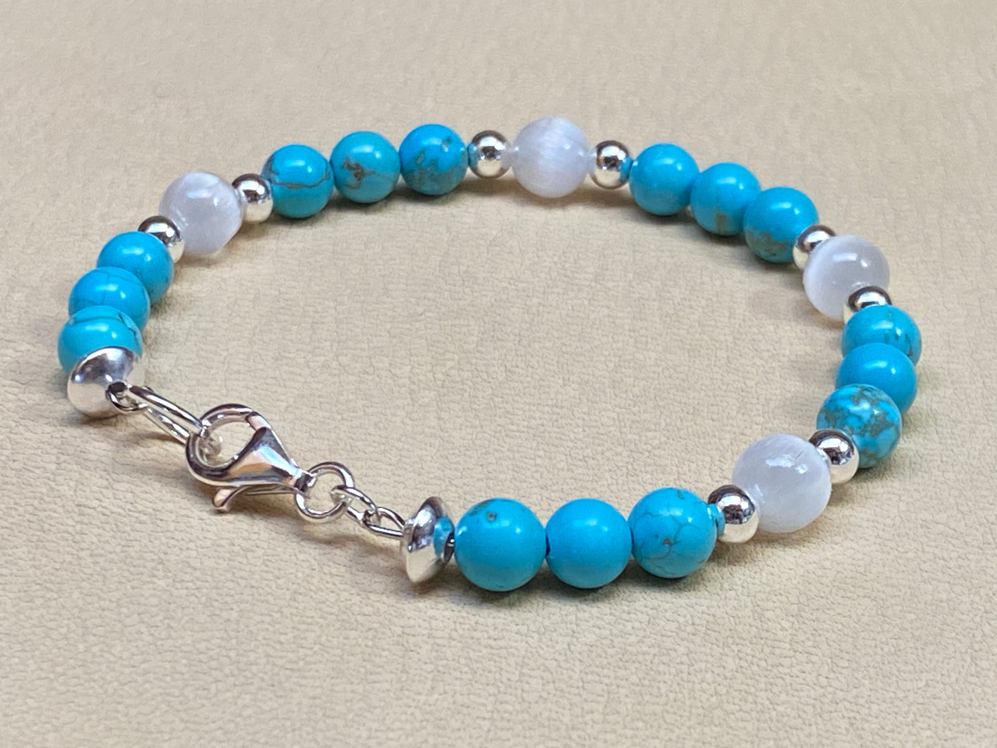 Turquoise & Selenite Bracelet