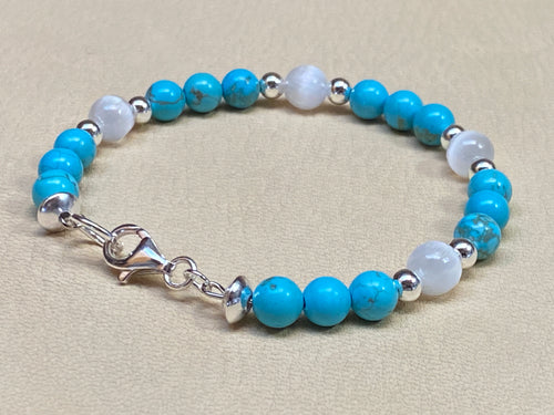 Turquoise & Selenite Bracelet