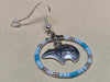 Zuni-Style Bear & Seed Bead Hoop Earrings